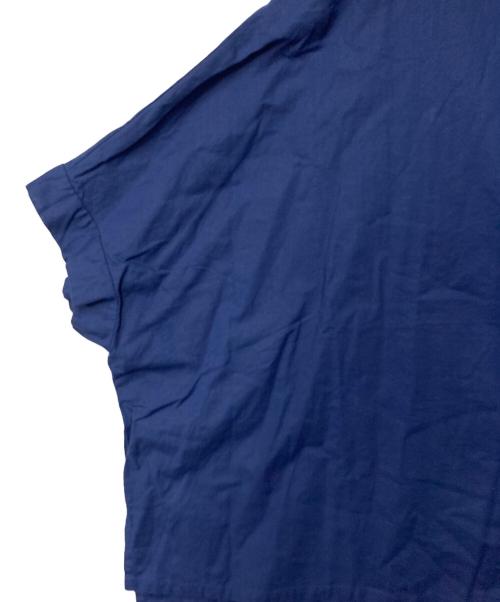 mizuiro-ind（ミズイロインド）mizuiro-ind (ミズイロインド) ワイドコットンリネンシャツ ネイビー サイズ:Freeの古着・服飾アイテム