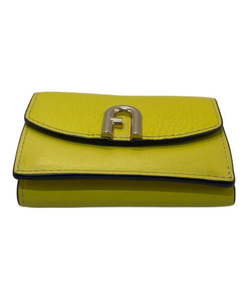 FURLA（フルラ）FURLA (フルラ) PRIMULA コンパクト財布 イエローの古着・服飾アイテム