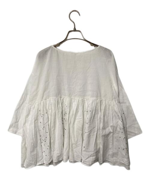45R（フォーティファイブ・アール）45R (フォーティファイブ・アール) カディブラウス ホワイトの古着・服飾アイテム