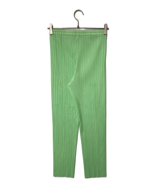 PLEATS PLEASE（プリーツプリーズ）PLEATS PLEASE (プリーツプリーズ) プリーツクロップドパンツ グリーン サイズ:4の古着・服飾アイテム