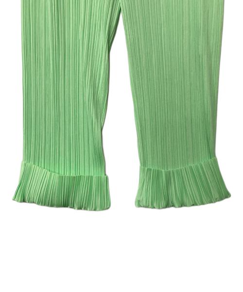 PLEATS PLEASE（プリーツプリーズ）PLEATS PLEASE (プリーツプリーズ) プリーツクロップドパンツ グリーン サイズ:4の古着・服飾アイテム