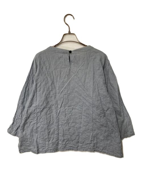 plantation（プランテーション）plantation (プランテーション) チェックブラウス ブルー サイズ:Mの古着・服飾アイテム
