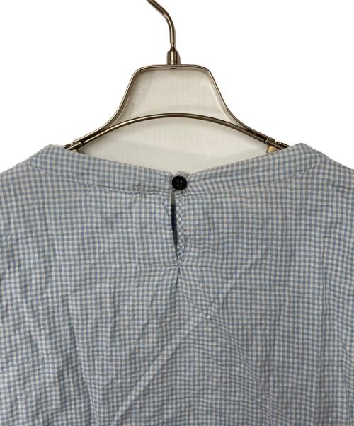 plantation（プランテーション）plantation (プランテーション) チェックブラウス ブルー サイズ:Mの古着・服飾アイテム