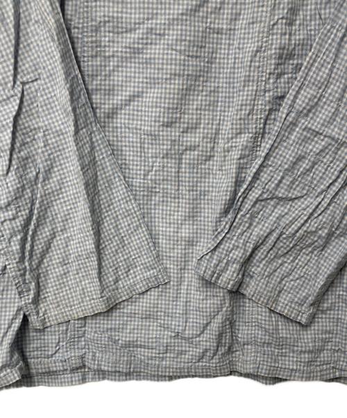 plantation（プランテーション）plantation (プランテーション) チェックブラウス ブルー サイズ:Mの古着・服飾アイテム