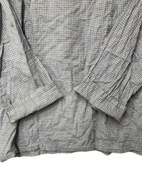 plantation（プランテーション）plantation (プランテーション) チェックブラウス ブルー サイズ:Mの古着・服飾アイテム