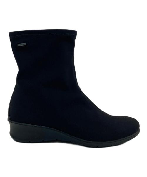 ECCO（エコー）ECCO (エコー) ソックスブーツ ブラック サイズ:38の古着・服飾アイテム