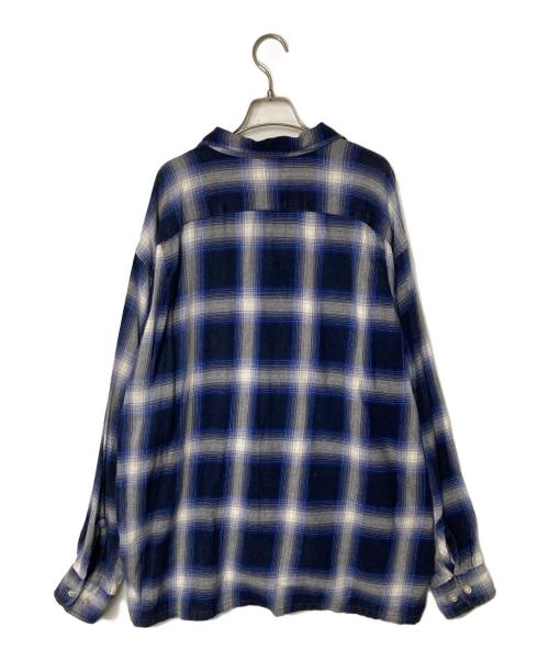NAUTICA（ノーティカ）NAUTICA (ノーティカ) オンブレチェックシャツ ブルー×ブラック サイズ:Ｍの古着・服飾アイテム