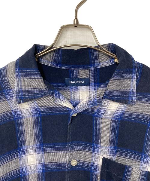 NAUTICA（ノーティカ）NAUTICA (ノーティカ) オンブレチェックシャツ ブルー×ブラック サイズ:Ｍの古着・服飾アイテム