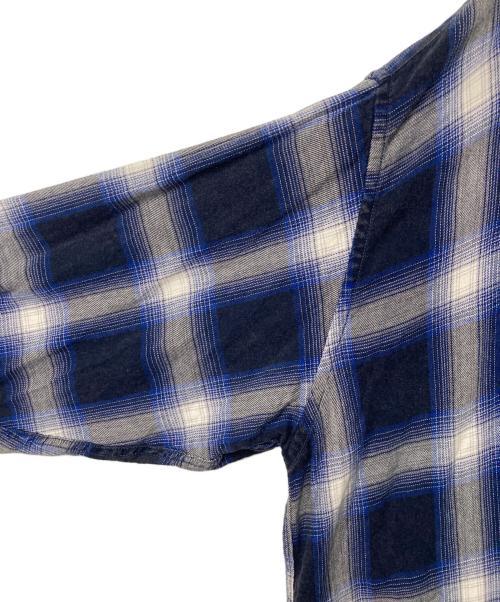 NAUTICA（ノーティカ）NAUTICA (ノーティカ) オンブレチェックシャツ ブルー×ブラック サイズ:Ｍの古着・服飾アイテム