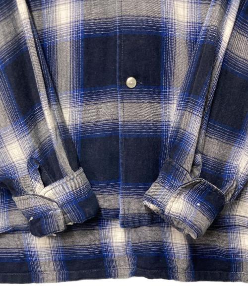 NAUTICA（ノーティカ）NAUTICA (ノーティカ) オンブレチェックシャツ ブルー×ブラック サイズ:Ｍの古着・服飾アイテム