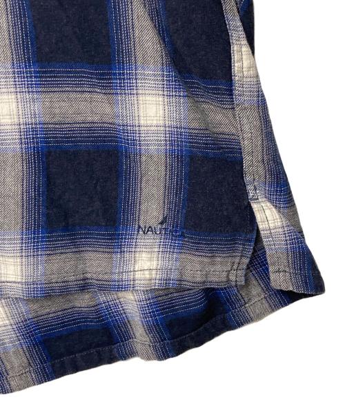 NAUTICA（ノーティカ）NAUTICA (ノーティカ) オンブレチェックシャツ ブルー×ブラック サイズ:Ｍの古着・服飾アイテム