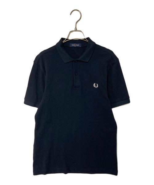 FRED PERRY（フレッドペリー）FRED PERRY (フレッドペリー) ロゴ刺繍ポロシャツ ネイビー サイズ:Ｌの古着・服飾アイテム