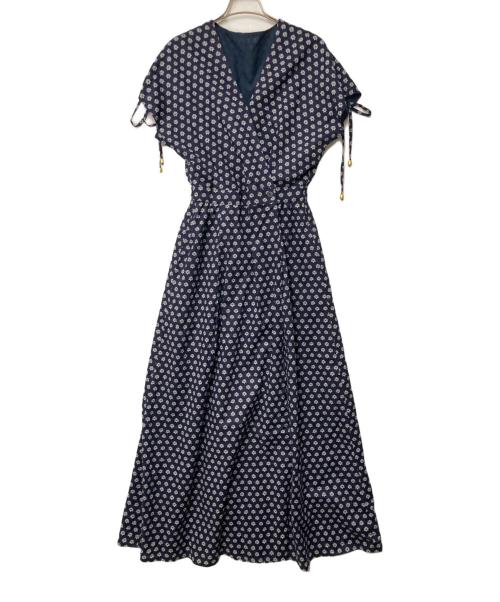 INTIMITE（アンティミテ）iNtimite (アンティミテ) 小紋柄プリントワンピース ネイビー サイズ:Ｍの古着・服飾アイテム