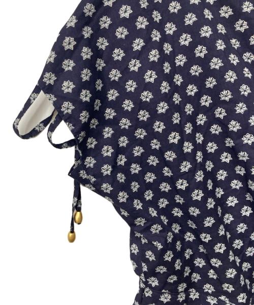 INTIMITE（アンティミテ）iNtimite (アンティミテ) 小紋柄プリントワンピース ネイビー サイズ:Ｍの古着・服飾アイテム