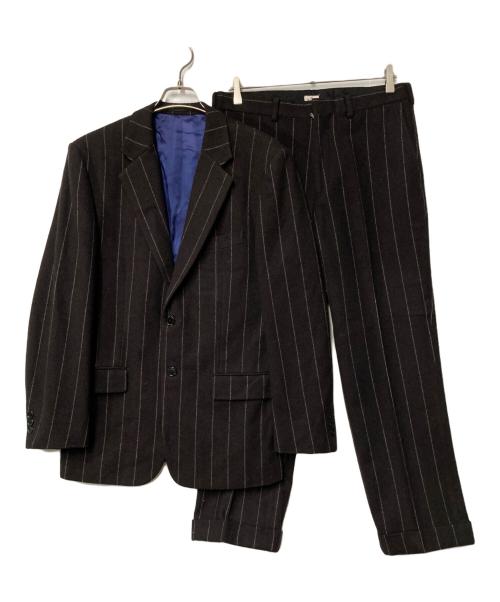 fat classic（ファットクラシック）fat classic (ファットクラシック) ウールストライプセットアップ ブラック サイズ:Lの古着・服飾アイテム