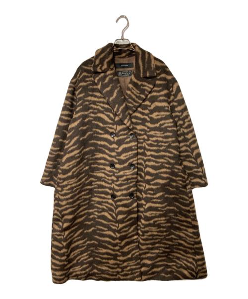 JOURNAL STANDARD（ジャーナルスタンダード）JOURNAL STANDARD (ジャーナルスタンダード) ゼブラシャギーロングコート ブラウン サイズ:Freeの古着・服飾アイテム