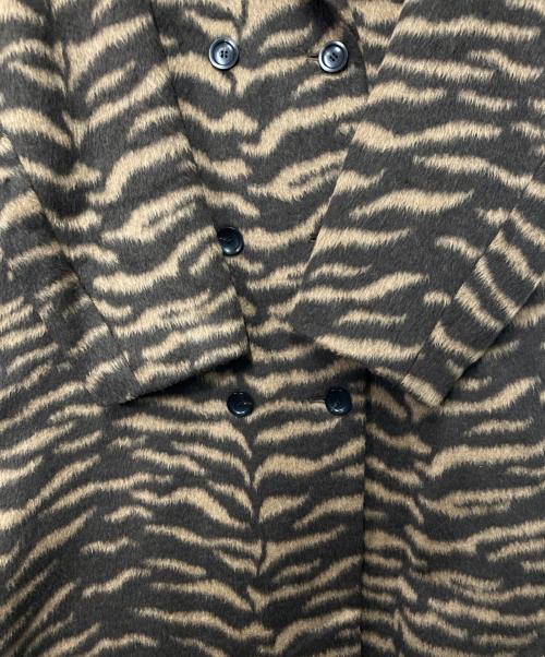 JOURNAL STANDARD（ジャーナルスタンダード）JOURNAL STANDARD (ジャーナルスタンダード) ゼブラシャギーロングコート ブラウン サイズ:Freeの古着・服飾アイテム