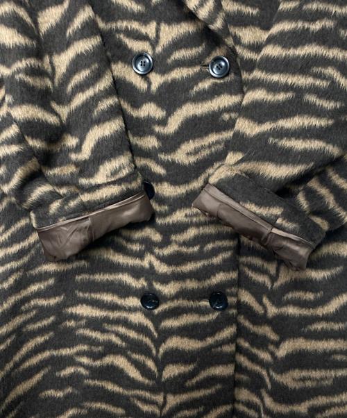 JOURNAL STANDARD（ジャーナルスタンダード）JOURNAL STANDARD (ジャーナルスタンダード) ゼブラシャギーロングコート ブラウン サイズ:Freeの古着・服飾アイテム