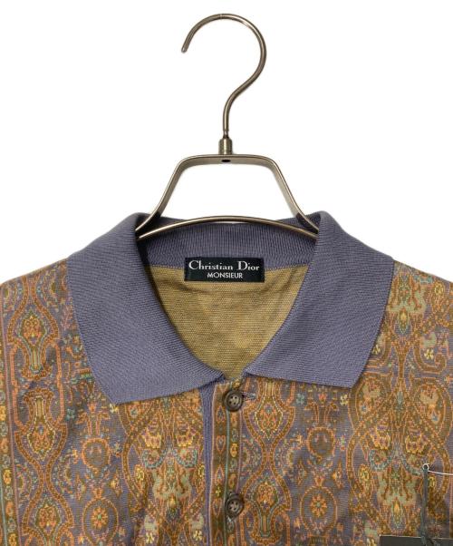 Christian Dior MONSIEUR（クリスチャンディオールムッシュ）Christian Dior MONSIEUR (クリスチャンディオールムッシュ) 長袖ポロシャツ ブラウン サイズ:Lの古着・服飾アイテム
