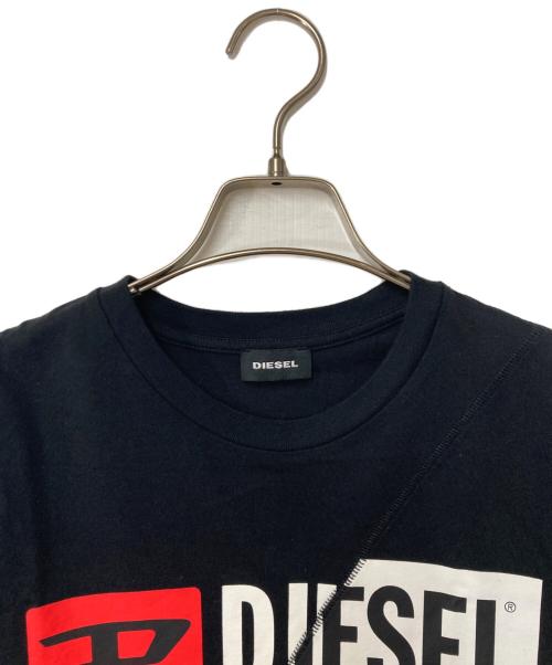 DIESEL（ディーゼル）DIESEL (ディーゼル) ロゴプリントTシャツ ブラック サイズ:Mの古着・服飾アイテム