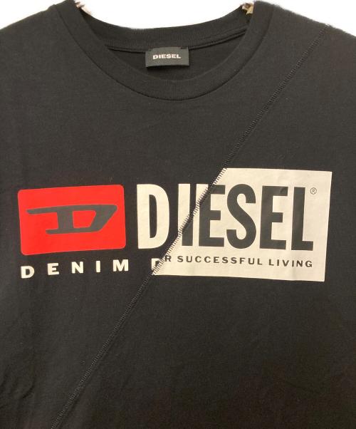 DIESEL（ディーゼル）DIESEL (ディーゼル) ロゴプリントTシャツ ブラック サイズ:Mの古着・服飾アイテム