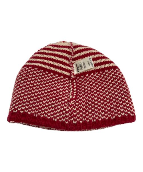 SUPREME（シュプリーム）Supreme (シュプリーム) WOOL Jacquard Beanie レッドの古着・服飾アイテム