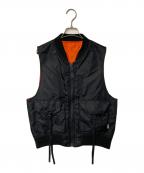 AVIREXアヴィレックス）の古着「SLEEVELESS MA-1 VEST」｜ブラック