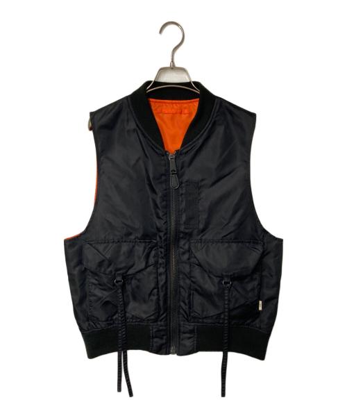 AVIREX（アヴィレックス）AVIREX (アヴィレックス) SLEEVELESS MA-1 VEST ブラック サイズ:Mの古着・服飾アイテム