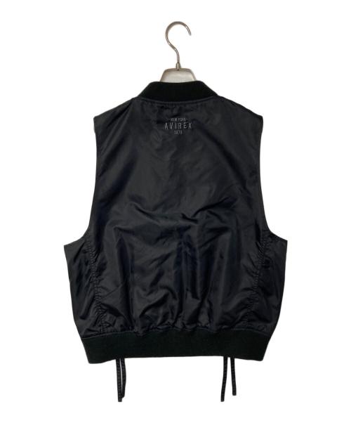 AVIREX（アヴィレックス）AVIREX (アヴィレックス) SLEEVELESS MA-1 VEST ブラック サイズ:Mの古着・服飾アイテム