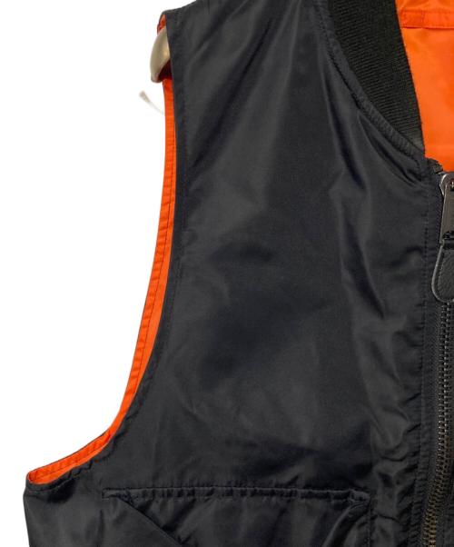 AVIREX（アヴィレックス）AVIREX (アヴィレックス) SLEEVELESS MA-1 VEST ブラック サイズ:Mの古着・服飾アイテム