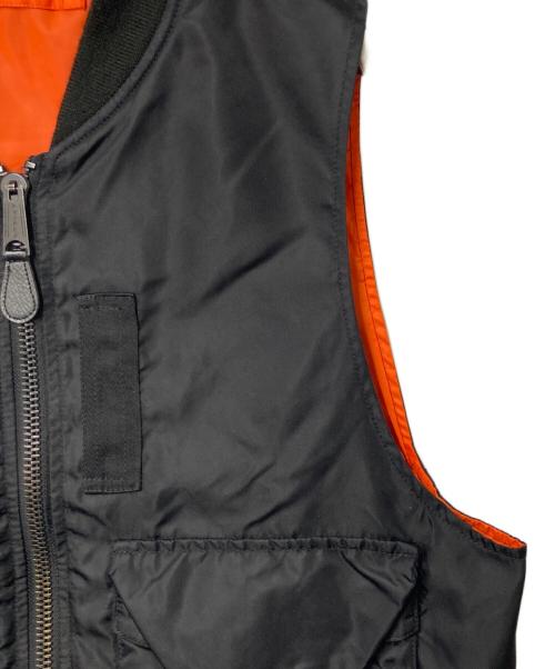 AVIREX（アヴィレックス）AVIREX (アヴィレックス) SLEEVELESS MA-1 VEST ブラック サイズ:Mの古着・服飾アイテム