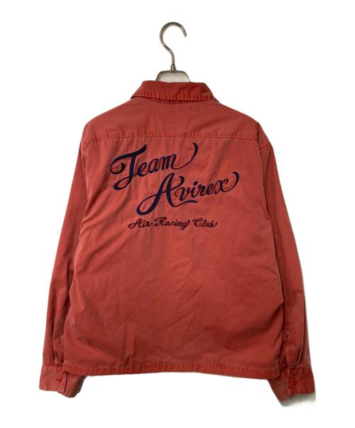 AVIREX（アヴィレックス）AVIREX (アヴィレックス) A.A.R.C FADED EMB WORK JACKET レッド サイズ:Mの古着・服飾アイテム