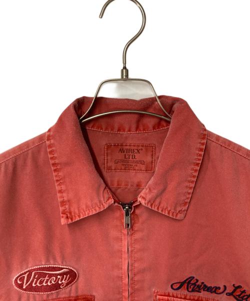 AVIREX（アヴィレックス）AVIREX (アヴィレックス) A.A.R.C FADED EMB WORK JACKET レッド サイズ:Mの古着・服飾アイテム
