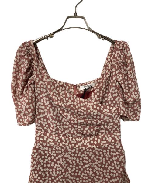 HER LIP TO（ハーリップトゥ）HER LIP TO (ハーリップトゥ) Cherry Pattern Cache-Coeur One-Piece ピンク サイズ:Mの古着・服飾アイテム