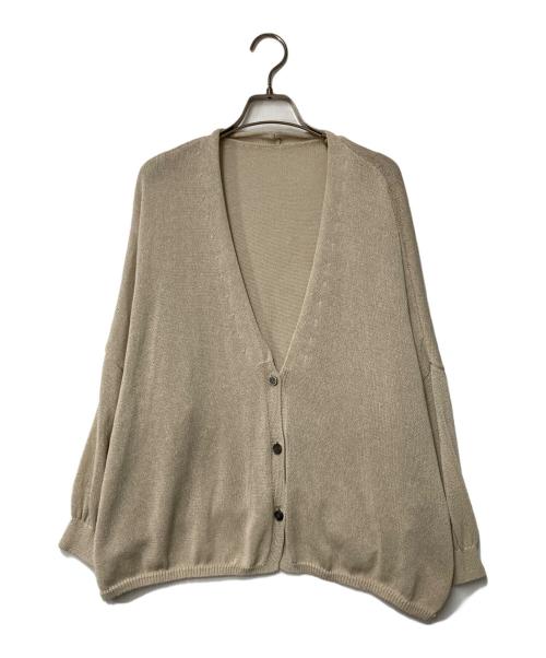 Spick and Span（スピック＆スパン）Spick and Span (スピック＆スパン) ペーパーヤーンカーディガン ベージュ サイズ:Freeの古着・服飾アイテム