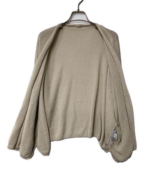 Spick and Span（スピック＆スパン）Spick and Span (スピック＆スパン) ペーパーヤーンカーディガン ベージュ サイズ:Freeの古着・服飾アイテム