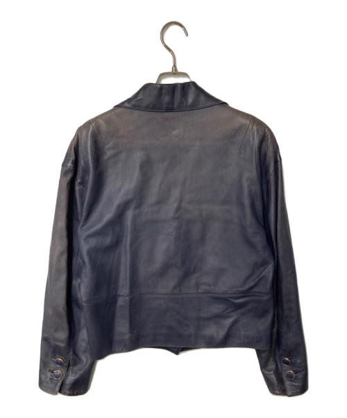 LOEWE（ロエベ）LOEWE (ロエベ) napa レザー テーラードジャケット ネイビー サイズ:38の古着・服飾アイテム
