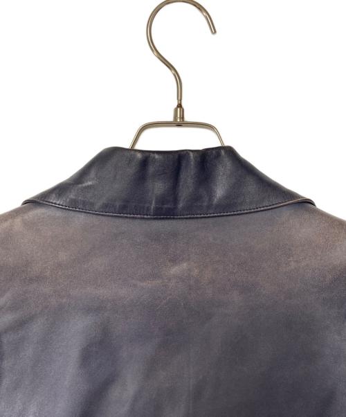LOEWE（ロエベ）LOEWE (ロエベ) napa レザー テーラードジャケット ネイビー サイズ:38の古着・服飾アイテム