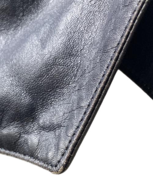 LOEWE（ロエベ）LOEWE (ロエベ) napa レザー テーラードジャケット ネイビー サイズ:38の古着・服飾アイテム