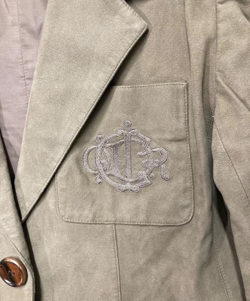 Christian Dior（クリスチャン ディオール）Christian Dior (クリスチャン ディオール) エコスウェード テーラードジャケット ブラウン サイズ:9の古着・服飾アイテム