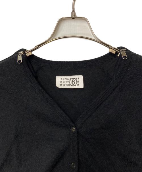MM6 Maison Margiela（エムエムシックスメゾンマルジェラ）MM6 Maison Margiela (エムエムシックスメゾンマルジェラ) ニットカーディガン ブラック サイズ:Mの古着・服飾アイテム