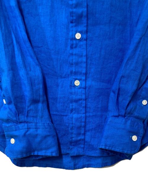RALPH LAUREN（ラルフローレン）RALPH LAUREN (ラルフローレン) ポニー刺繍リネンシャツ ブルー サイズ:XSの古着・服飾アイテム