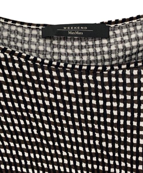 WEEKEND Max Mara（ウィークエンド マックスマーラ）WEEKEND Max Mara (ウィークエンド マックスマーラ) チェックワンピース ブラック×ホワイト サイズ:Lの古着・服飾アイテム