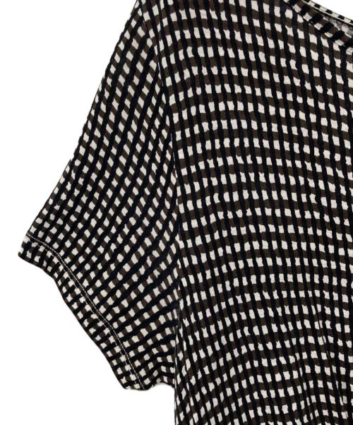 WEEKEND Max Mara（ウィークエンド マックスマーラ）WEEKEND Max Mara (ウィークエンド マックスマーラ) チェックワンピース ブラック×ホワイト サイズ:Lの古着・服飾アイテム