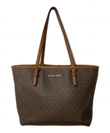 MICHAEL KORS（マイケルコース）の古着「ジェットセットトラベル ミディアム キャリーオール トート」｜ブラウン
