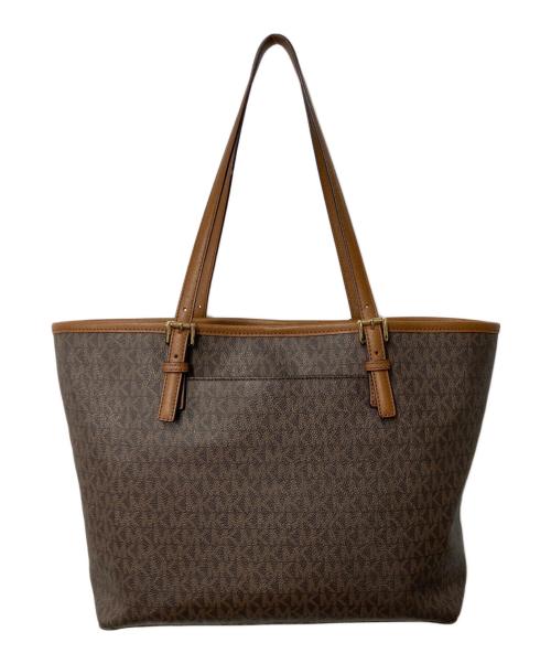 MICHAEL KORS（マイケルコース）MICHAEL KORS (マイケルコース) ジェットセットトラベル ミディアム キャリーオール トート ブラウンの古着・服飾アイテム
