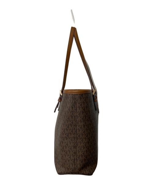 MICHAEL KORS（マイケルコース）MICHAEL KORS (マイケルコース) ジェットセットトラベル ミディアム キャリーオール トート ブラウンの古着・服飾アイテム