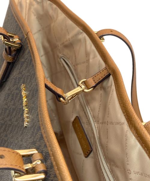MICHAEL KORS（マイケルコース）MICHAEL KORS (マイケルコース) ジェットセットトラベル ミディアム キャリーオール トート ブラウンの古着・服飾アイテム