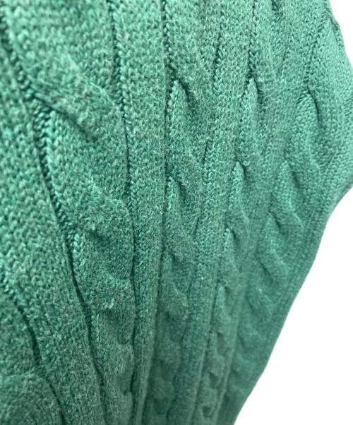 POLO RALPH LAUREN（ポロ・ラルフローレン）POLO RALPH LAUREN (ポロ・ラルフローレン) ポニー刺繍ケーブルニット グリーン サイズ:Lの古着・服飾アイテム