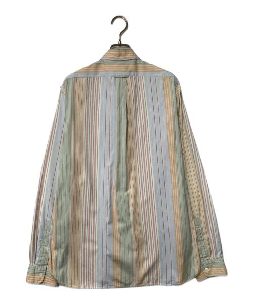 RALPH LAUREN（ラルフローレン）RALPH LAUREN (ラルフローレン) ストライプBDシャツ ブルー×グリーン サイズ:Lの古着・服飾アイテム